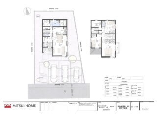 参考プラン　区画図＋建物プラン例（三井ホーム）